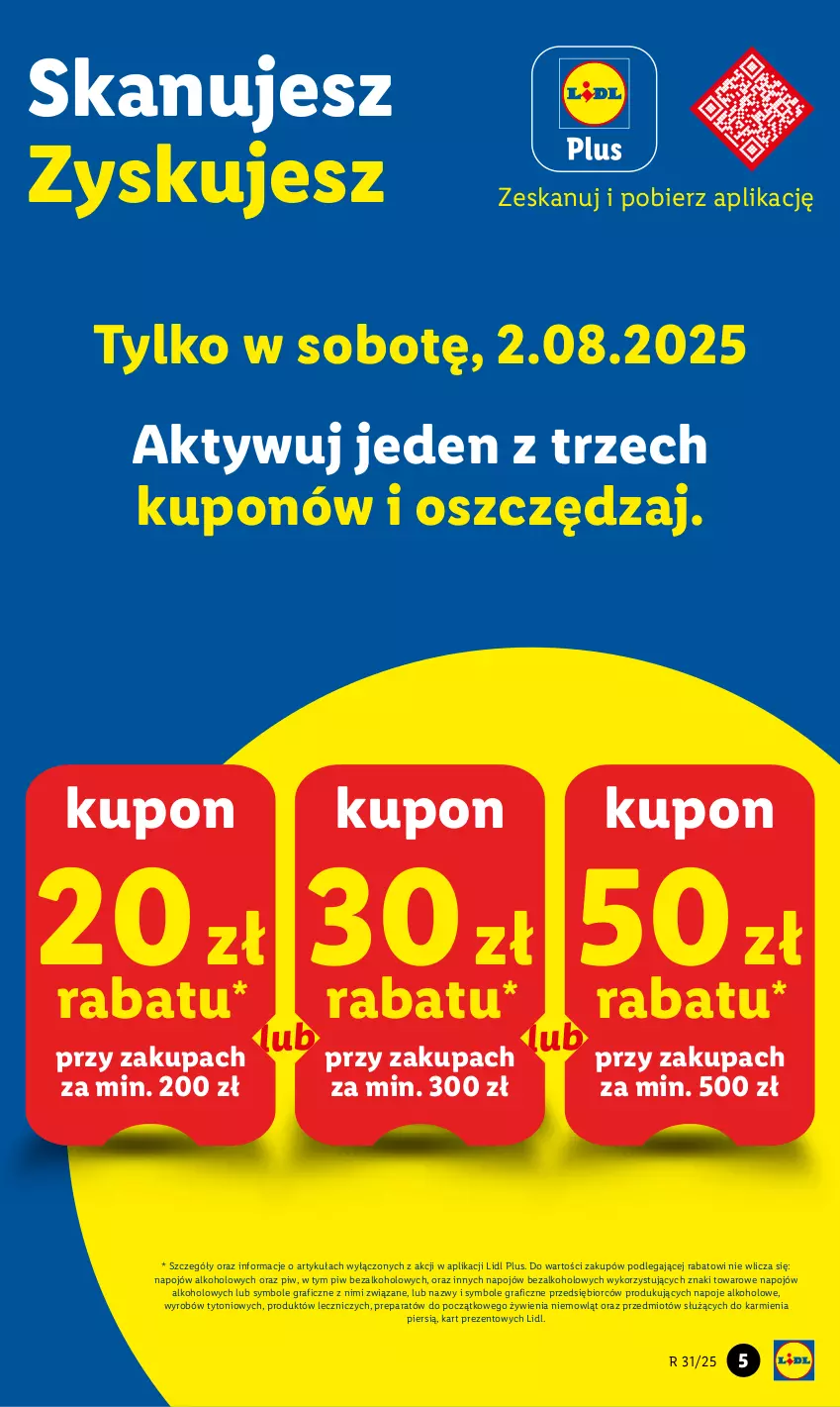 Gazetka promocyjna Lidl - GAZETKA - ważna 31.07 do 02.08.2025 - strona 5 - produkty: Gra, Karmi, Napoje, Znicz