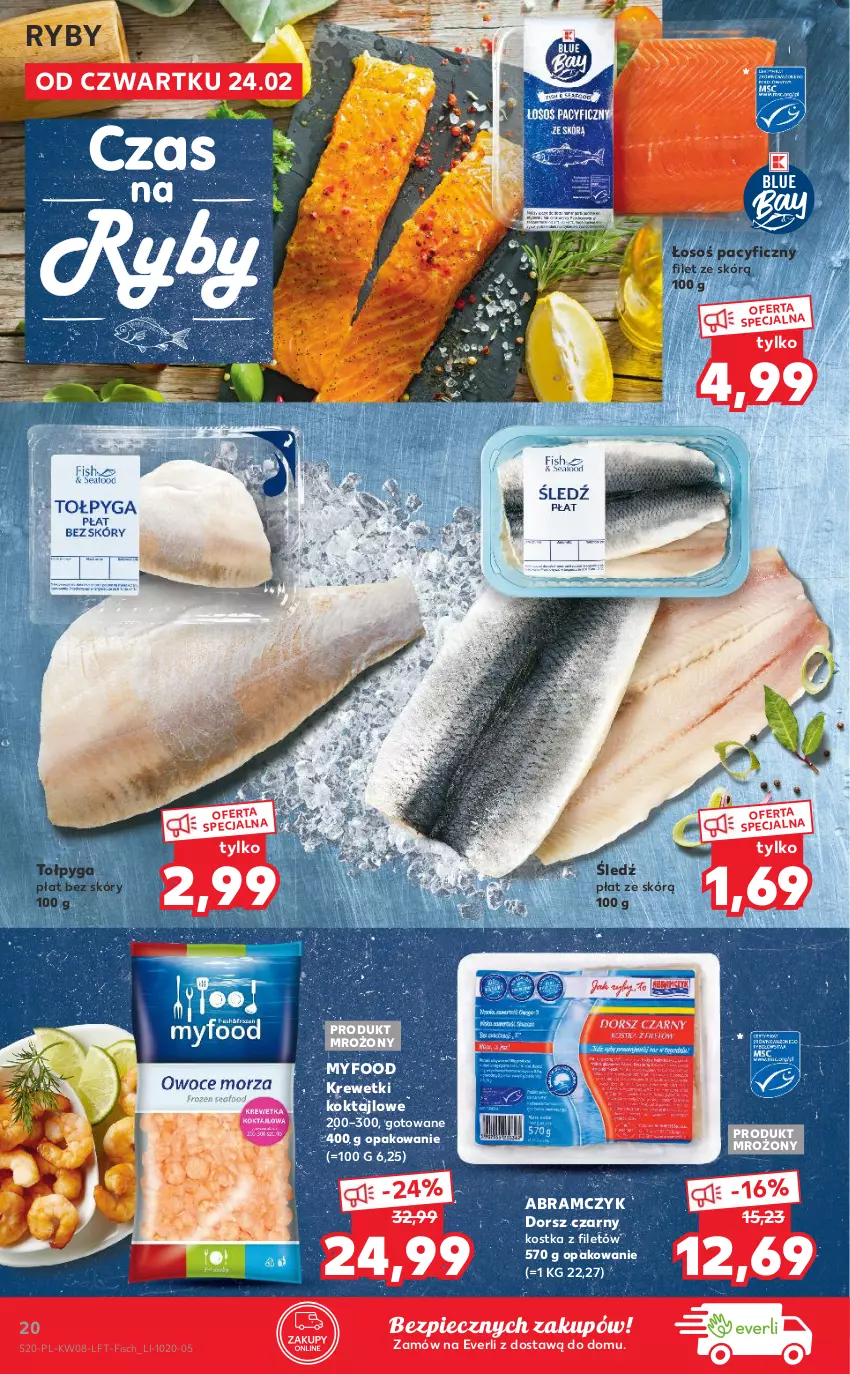 Gazetka promocyjna Kaufland - OFERTA TYGODNIA - ważna 24.02 do 02.03.2022 - strona 20 - produkty: Dorsz, Krewetki, Piec, Tołpyga