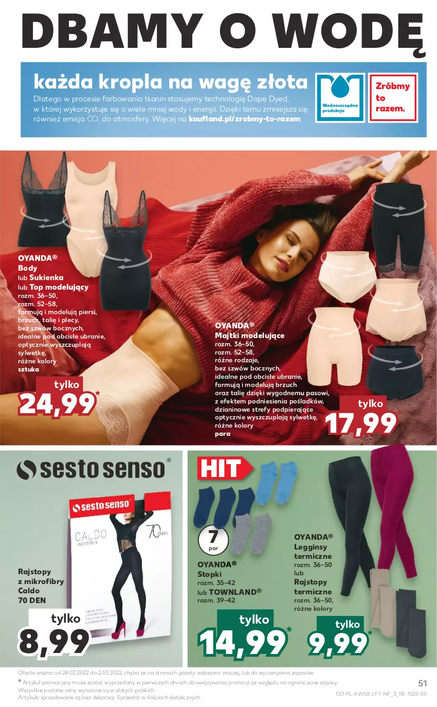 Gazetka promocyjna Kaufland - OFERTA TYGODNIA - ważna 24.02 do 02.03.2022 - strona 51 - produkty: Body, Fa, Gin, Gra, Legginsy, Majtki, Rajstopy, Sukienka, Top