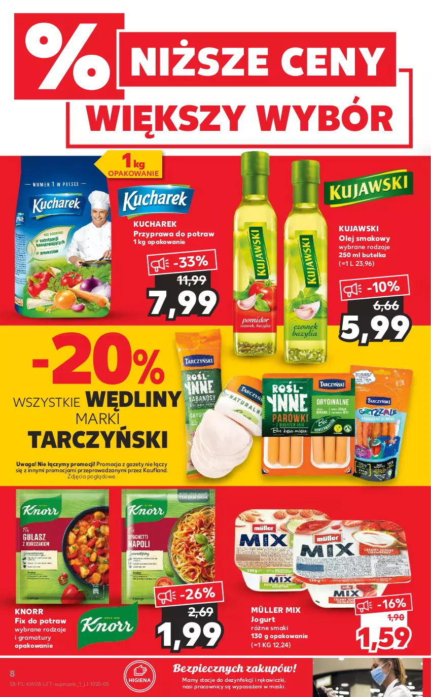 Gazetka promocyjna Kaufland - OFERTA TYGODNIA - ważna 24.02 do 02.03.2022 - strona 8 - produkty: Gra, Jogurt, Knorr, Kucharek, Kujawski, Müller, Müller Mix, Olej, Olej smakowy, Piec, Przyprawa do potraw, Rama, Tarczyński, Waga