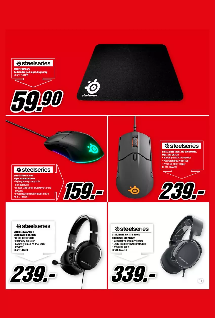 Gazetka promocyjna Media Markt - Gazetka Media Markt - ważna 08.09 do 30.09.2021 - strona 11 - produkty: Gra, Mysz, Podkład, Podkładka, Podkładka pod mysz, Ser