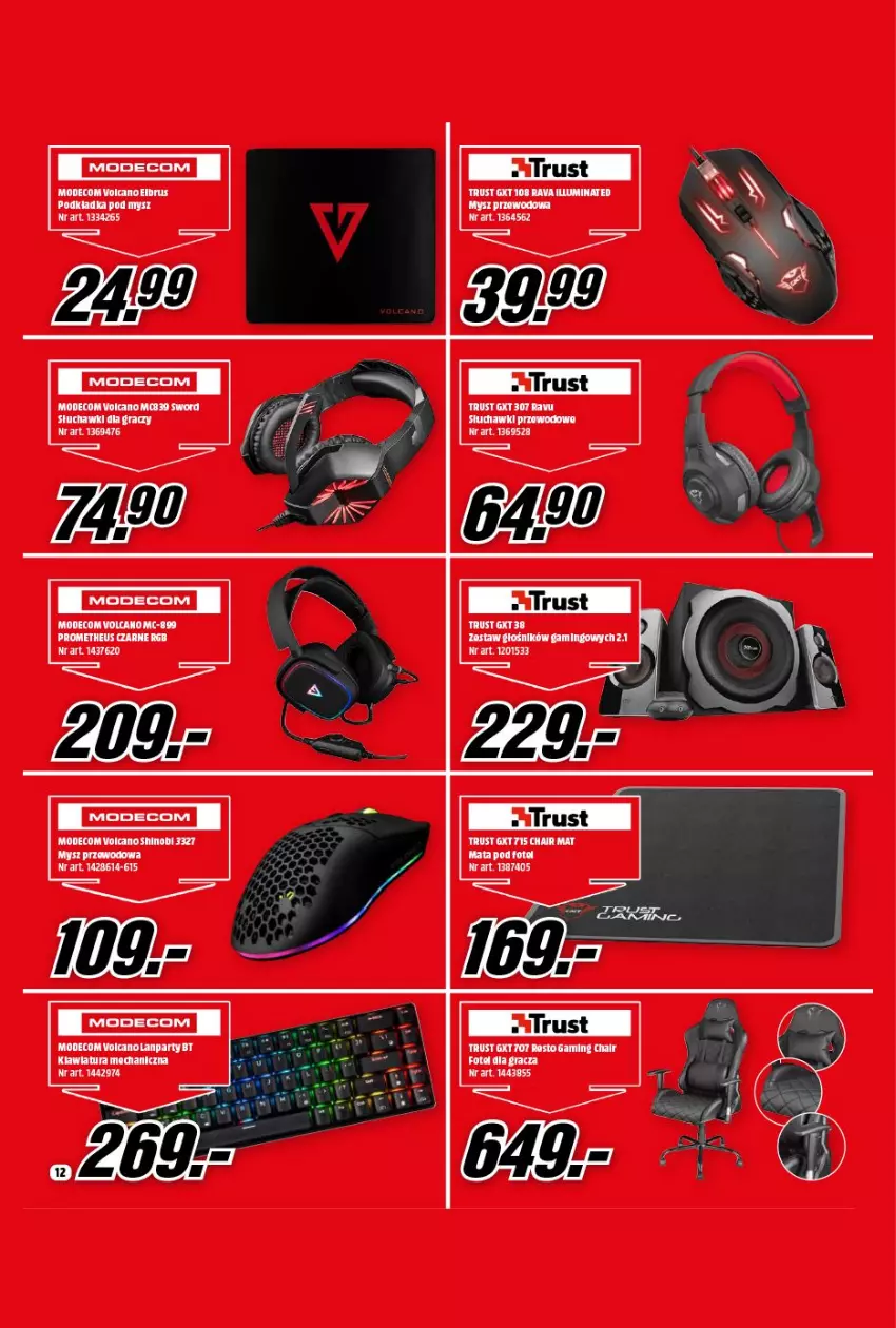 Gazetka promocyjna Media Markt - Gazetka Media Markt - ważna 08.09 do 30.09.2021 - strona 12 - produkty: Gra, Klawiatura, Mysz, Podkład, Podkładka, Podkładka pod mysz, Rust, Słuchawki