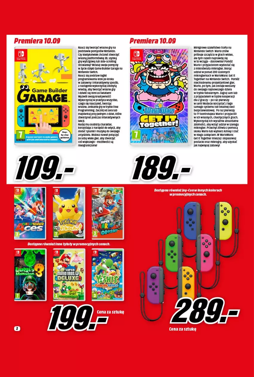 Gazetka promocyjna Media Markt - Gazetka Media Markt - ważna 08.09 do 30.09.2021 - strona 2 - produkty: Fa, Gra, Gry, Nintendo Switch, Szal