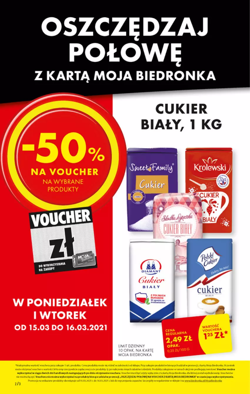 Gazetka promocyjna Biedronka - W tym tygodniu PN - ważna 15.03 do 20.03.2021 - strona 2 - produkty: Cukier, Dron, Fa, K2, Orka