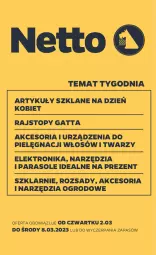 Gazetka promocyjna Netto - Akcesoria i dodatki - Gazetka - ważna od 08.03 do 08.03.2023 - strona 1 - produkty: Elektronika, Top, Parasol, Rajstopy, Gatta