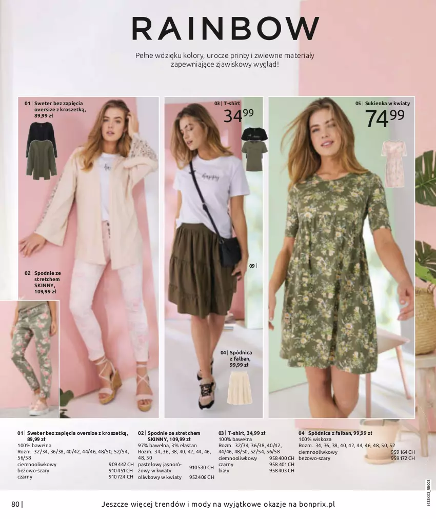 Gazetka promocyjna Bonprix - Wiosenna moda - ważna 26.02 do 26.08.2021 - strona 82 - produkty: Fa, Spódnica, Spodnie, Sukienka, Sweter, T-shirt, Wełna