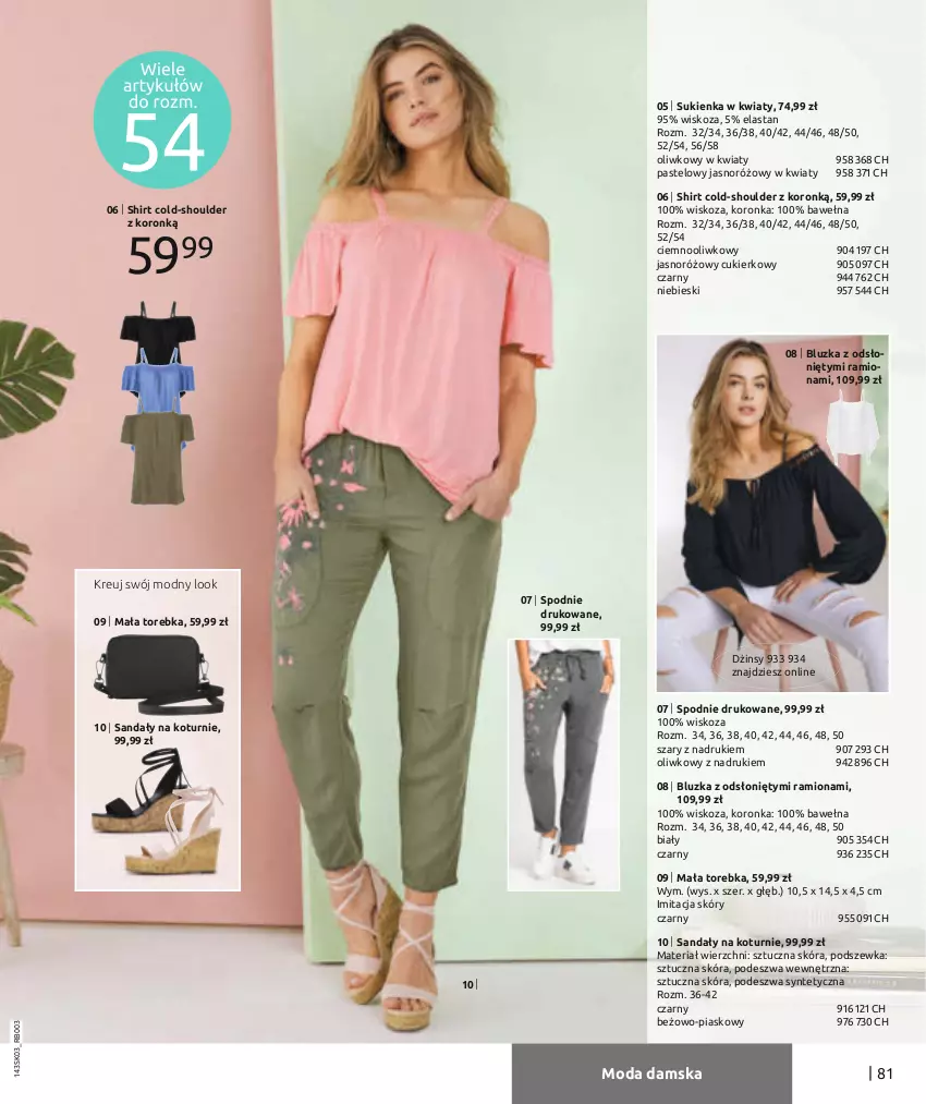 Gazetka promocyjna Bonprix - Wiosenna moda - ważna 26.02 do 26.08.2021 - strona 83 - produkty: Cukier, Dżinsy, Moda, Sandał, Spodnie, Sukienka, Torebka, Wełna