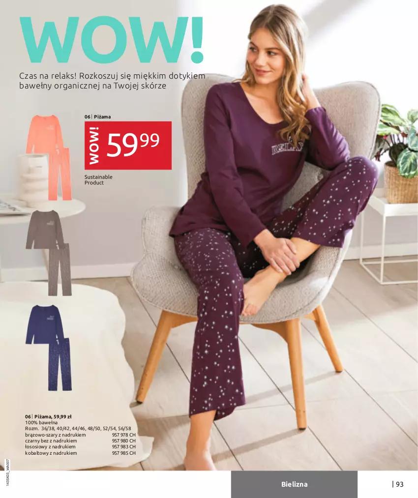 Gazetka promocyjna Bonprix - Wiosenna moda - ważna 26.02 do 26.08.2021 - strona 95 - produkty: Bielizna, Kosz, Piżama, Sos, Wełna