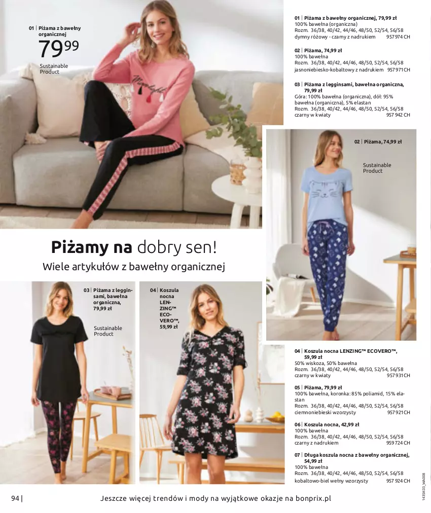 Gazetka promocyjna Bonprix - Wiosenna moda - ważna 26.02 do 26.08.2021 - strona 96 - produkty: Gin, Kosz, Koszula, Koszula nocna, Piżama, Wełna