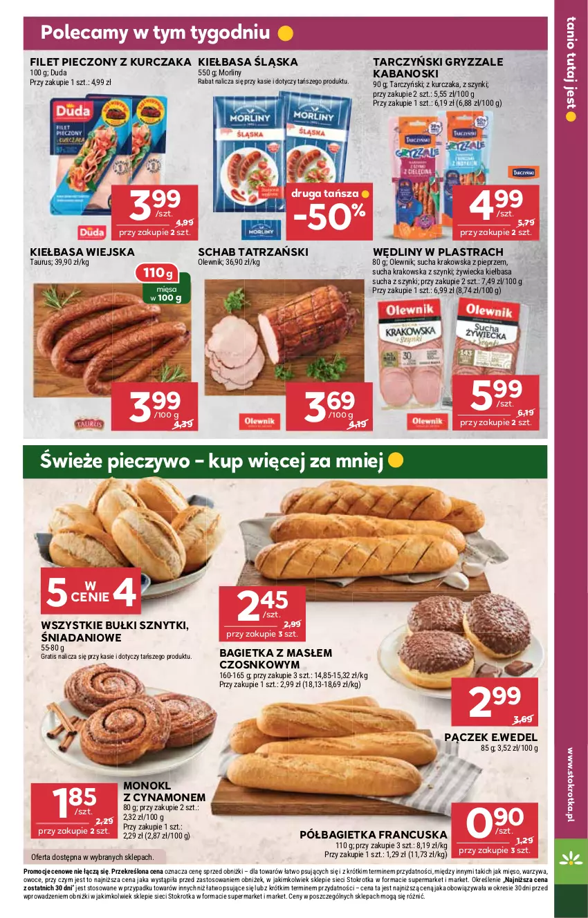 Gazetka promocyjna Stokrotka - Supermarket - ważna 17.06 do 25.06.2025 - strona 15 - produkty: Bagietka, Danio, Duda, Gra, Gry, Kabanos, Kiełbasa, Kiełbasa śląska, Kiełbasa wiejska, Kurczak, Mięso, Morliny, Olewnik, Owoce, Pączek, Piec, Pieczywo, Pieprz, Półbagietka, Tarczyński, Warzywa