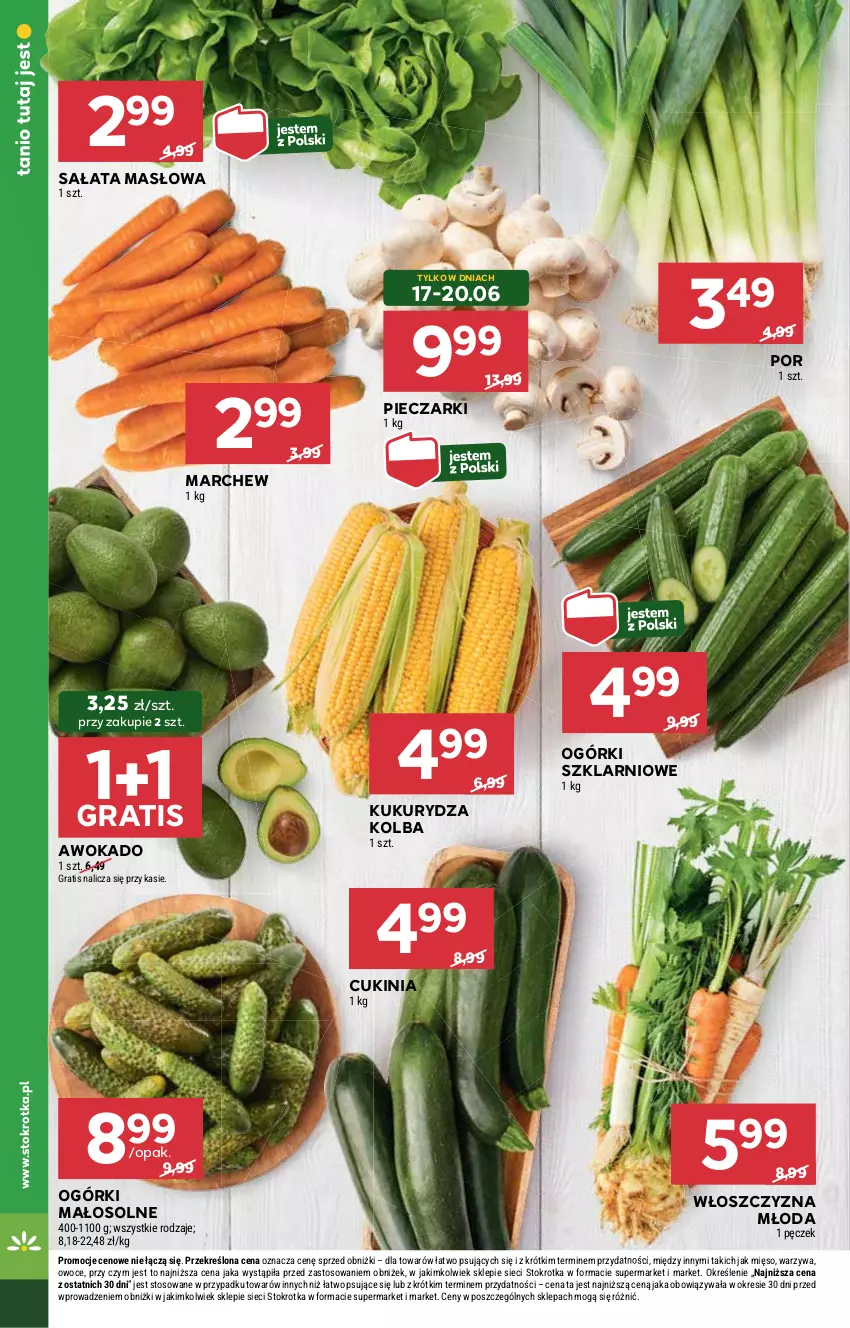 Gazetka promocyjna Stokrotka - Supermarket - ważna 17.06 do 25.06.2025 - strona 6 - produkty: Gra, Kukurydza, Masło, Mięso, Owoce, Piec, Por, Sałat, Sałata masłowa, Warzywa