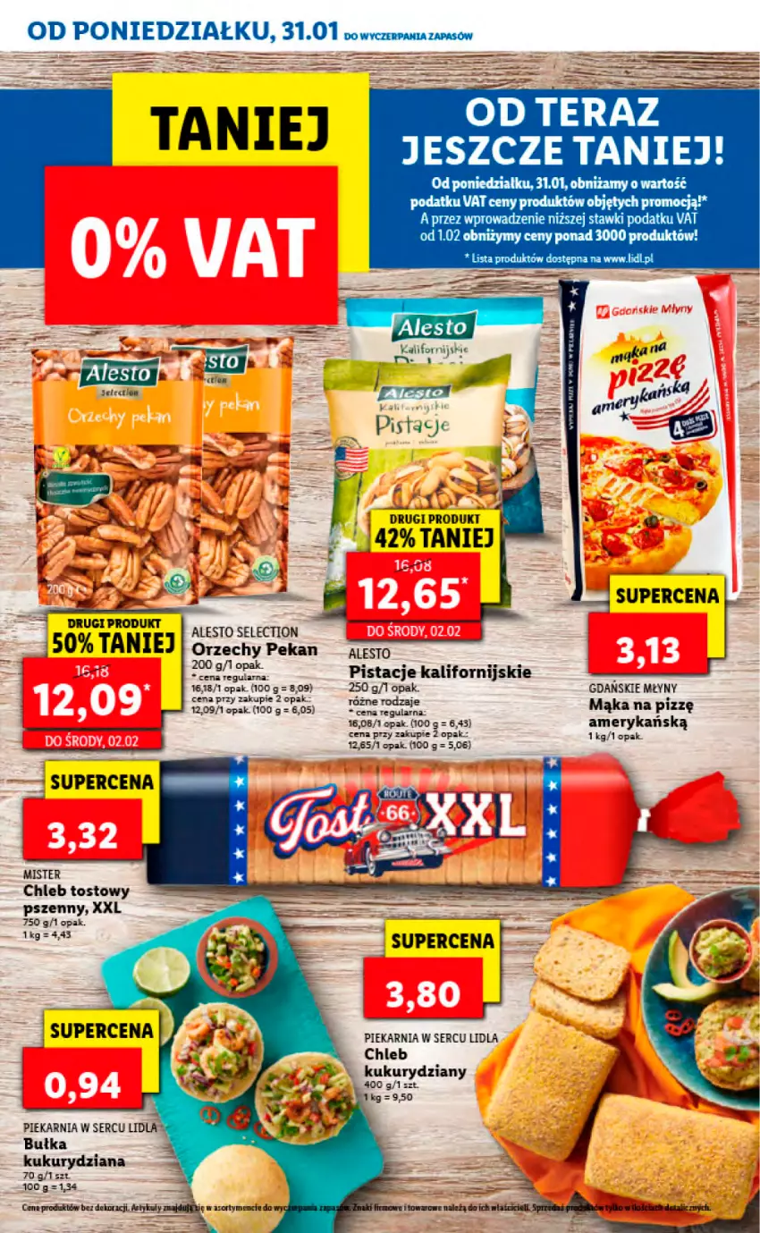 Gazetka promocyjna Lidl - KATALOG TYDZIEŃ AMERYKAŃSKI - ważna 31.01 do 05.02.2022 - strona 11 - produkty: Bułka, Chleb, Chleb tostowy, Mąka, Pistacje, Ser