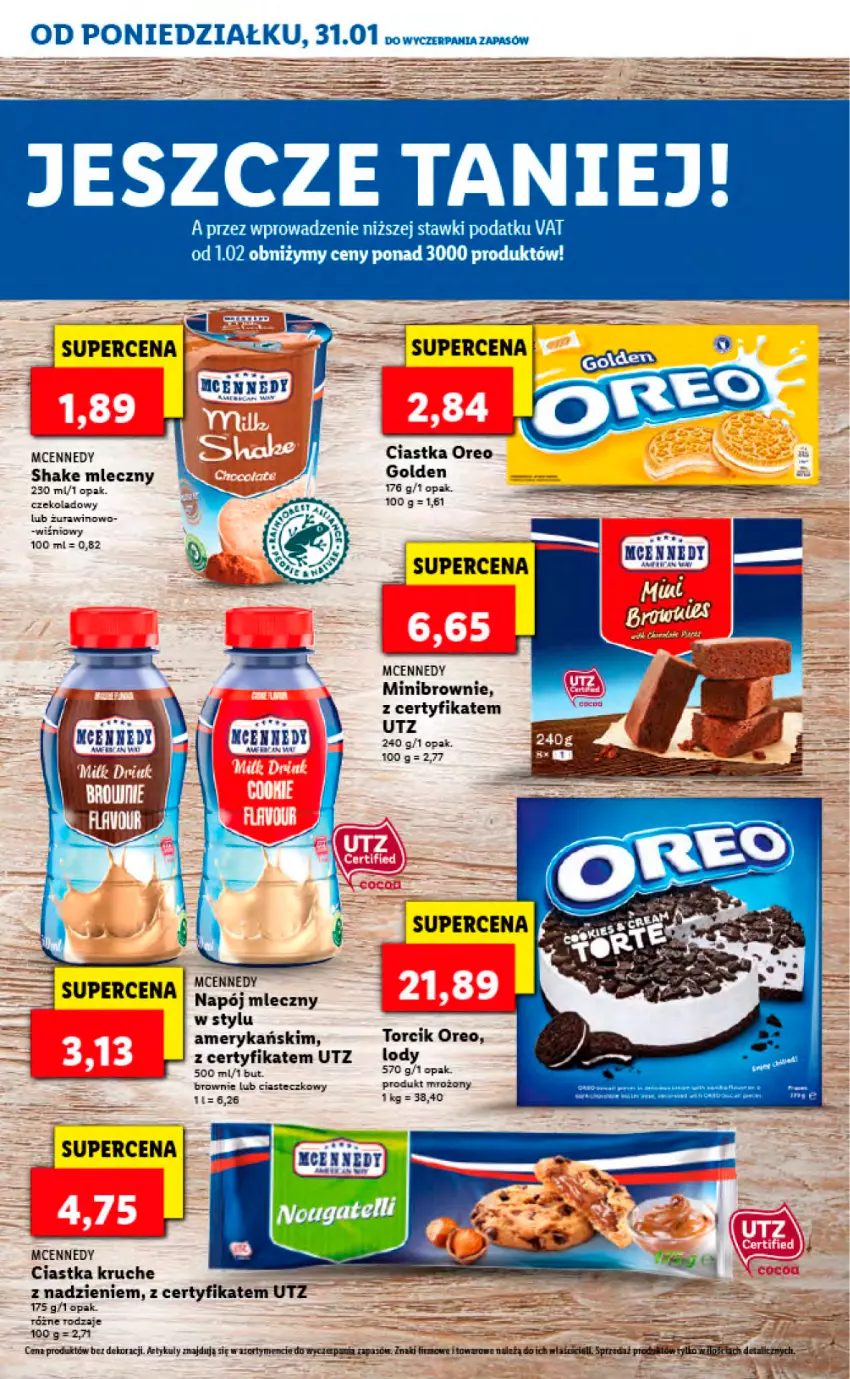 Gazetka promocyjna Lidl - KATALOG TYDZIEŃ AMERYKAŃSKI - ważna 31.01 do 05.02.2022 - strona 17 - produkty: Brownie, Ciastka, Lody, Napój, Napój mleczny, Oreo, Wino