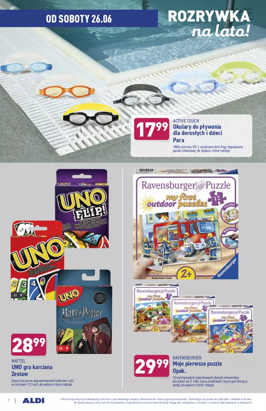 Gazetka promocyjna Aldi - OKAZJE DLA CIEBIE I DOMU - ważna 23.06 do 27.06.2021 - strona 7 - produkty: Burger, Dzieci, Gra, Mattel, Pasek, Puzzle, Ravensburger