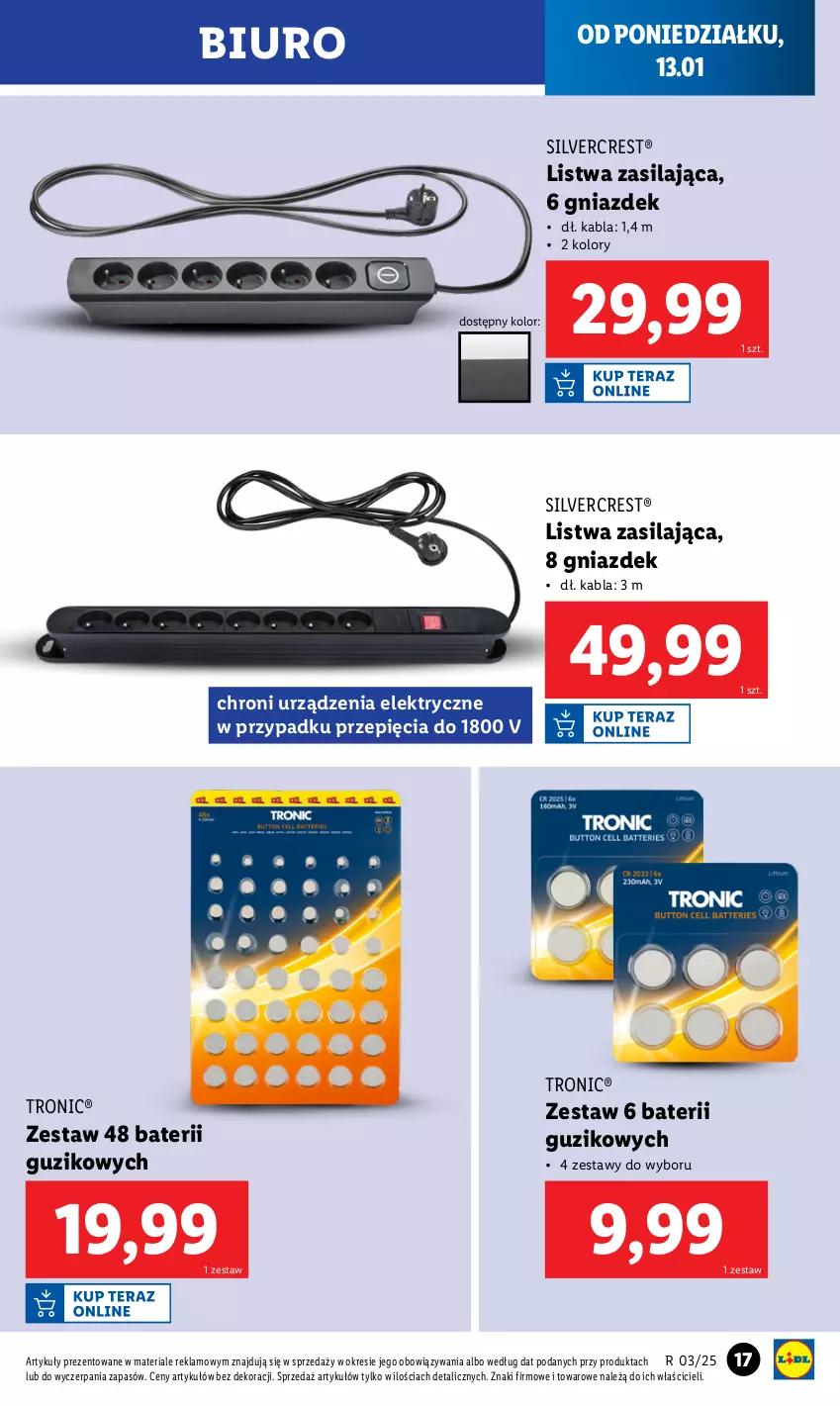 Gazetka promocyjna Lidl - GAZETKA - ważna 13.01 do 18.01.2025 - strona 17 - produkty: Biuro, Listwa, Silvercrest