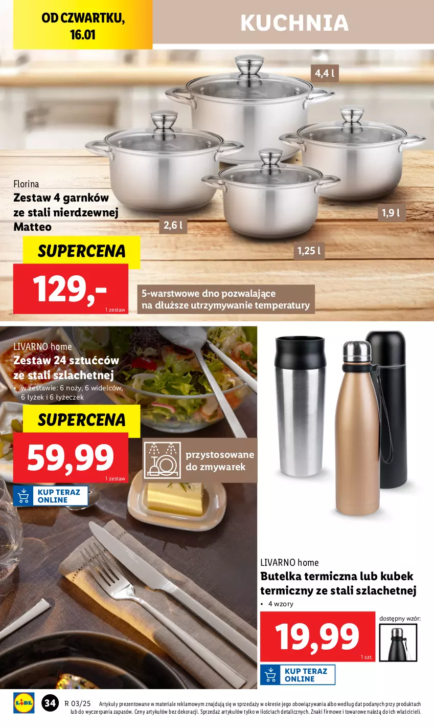 Gazetka promocyjna Lidl - GAZETKA - ważna 13.01 do 18.01.2025 - strona 34 - produkty: Ivar, Kubek, Kubek termiczny, Kuchnia, Noż