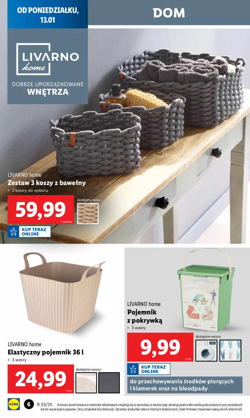 Gazetka promocyjna Lidl - GAZETKA - ważna 13.01 do 18.01.2025 - strona 6 - produkty: Ivar, Kosz, Pojemnik, Pojemnik z pokrywką, Por