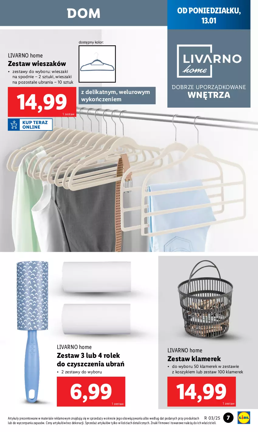 Gazetka promocyjna Lidl - GAZETKA - ważna 13.01 do 18.01.2025 - strona 7 - produkty: Ivar, Kosz, Por, Spodnie, Ubrania, Wieszak