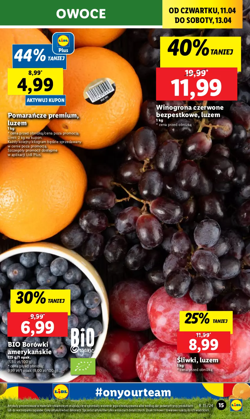 Gazetka promocyjna Lidl - GAZETKA - ważna 11.04 do 13.04.2024 - strona 17 - produkty: Gra, Olej, Owoce, Pomarańcze, Wino, Winogrona