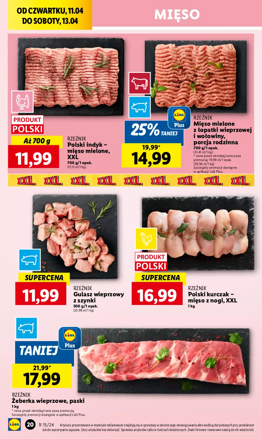 Gazetka promocyjna Lidl - GAZETKA - ważna 11.04 do 13.04.2024 - strona 22 - produkty: Kurczak, Mięso, Mięso mielone, Mięso mielone z łopatki wieprzowej, Por