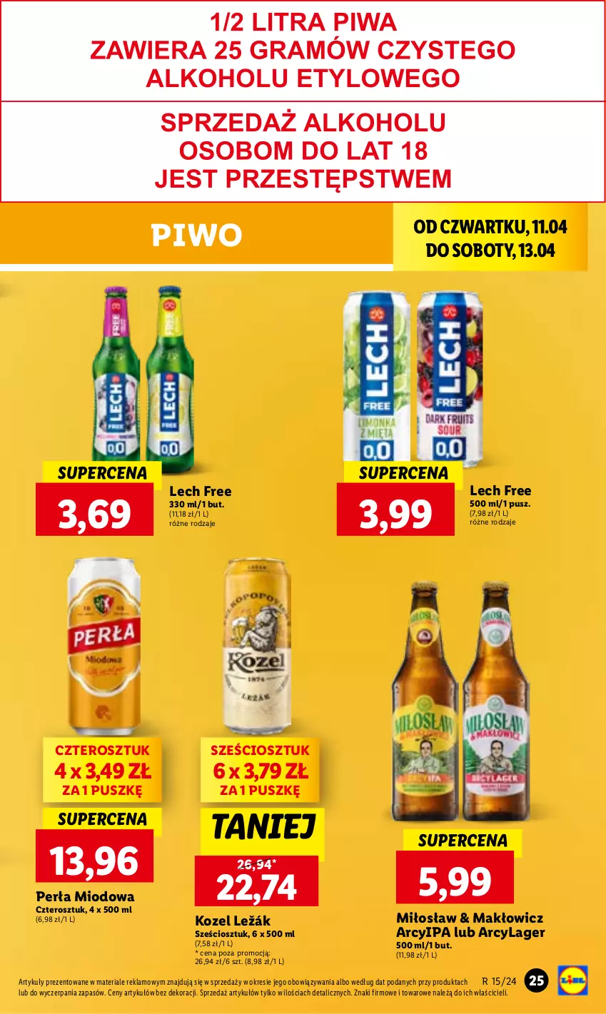 Gazetka promocyjna Lidl - GAZETKA - ważna 11.04 do 13.04.2024 - strona 27 - produkty: Kozel, Perła, Piwo