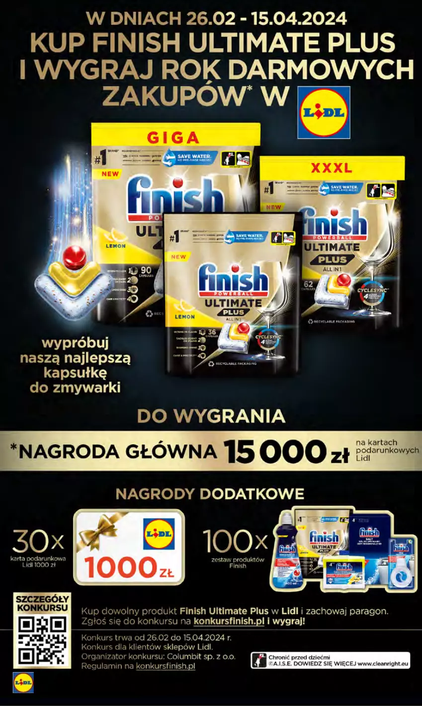 Gazetka promocyjna Lidl - GAZETKA - ważna 11.04 do 13.04.2024 - strona 37 - produkty: Finish, Gra, Zmywarki