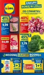 Gazetka promocyjna Lidl - GAZETKA - Gazetka - ważna od 13.04 do 13.04.2024 - strona 1 - produkty: Gra, Kawa ziarnista, Jaja, Kawa, Schab wieprzowy, Winogrona, Lavazza, POLMLEK, Brokuły, Wino, Mleko