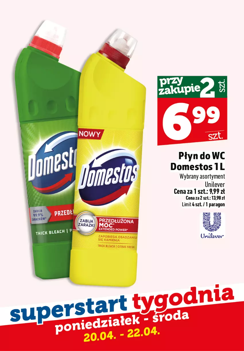 Gazetka promocyjna Topaz - Gazetka - ważna 20.04 do 22.04.2026 - strona 7 - produkty: Domestos, Płyn do wc