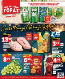 Gazetka promocyjna Topaz - Gazetka - Gazetka - ważna od 31.12 do 31.12.2025 - strona 1 - produkty: Piwa, Piwo, Kurczak, Gin, Gra, Heineken, Fanta, Wino, Sprite, Napój, Fa