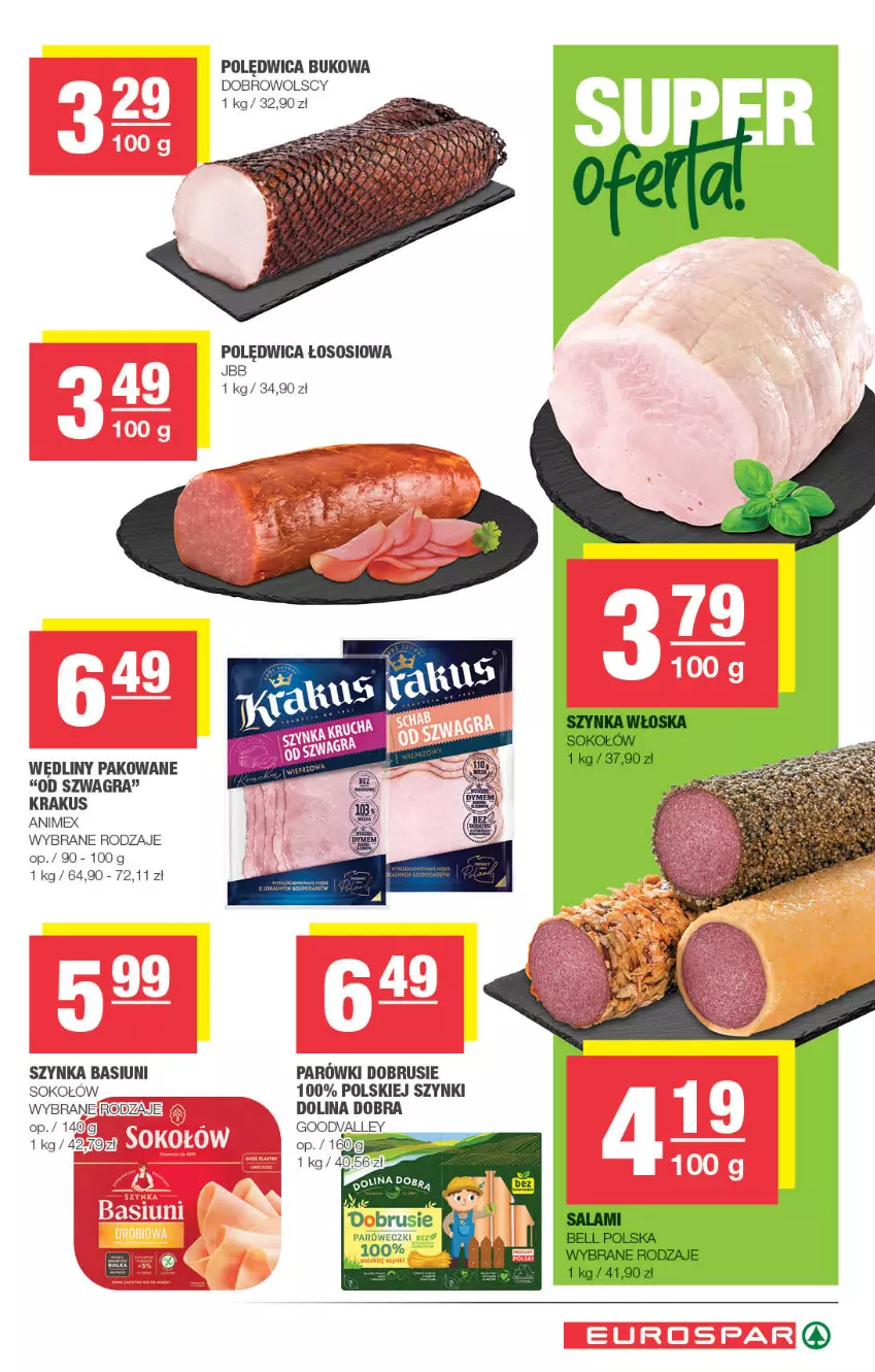 Gazetka promocyjna Spar - EuroSpar - ważna 01.06 do 11.06.2025 - strona 7 - produkty: Gra, Krakus, Obrus, Parówki, Polędwica, Sok, Sokołów, Sos, Szynka