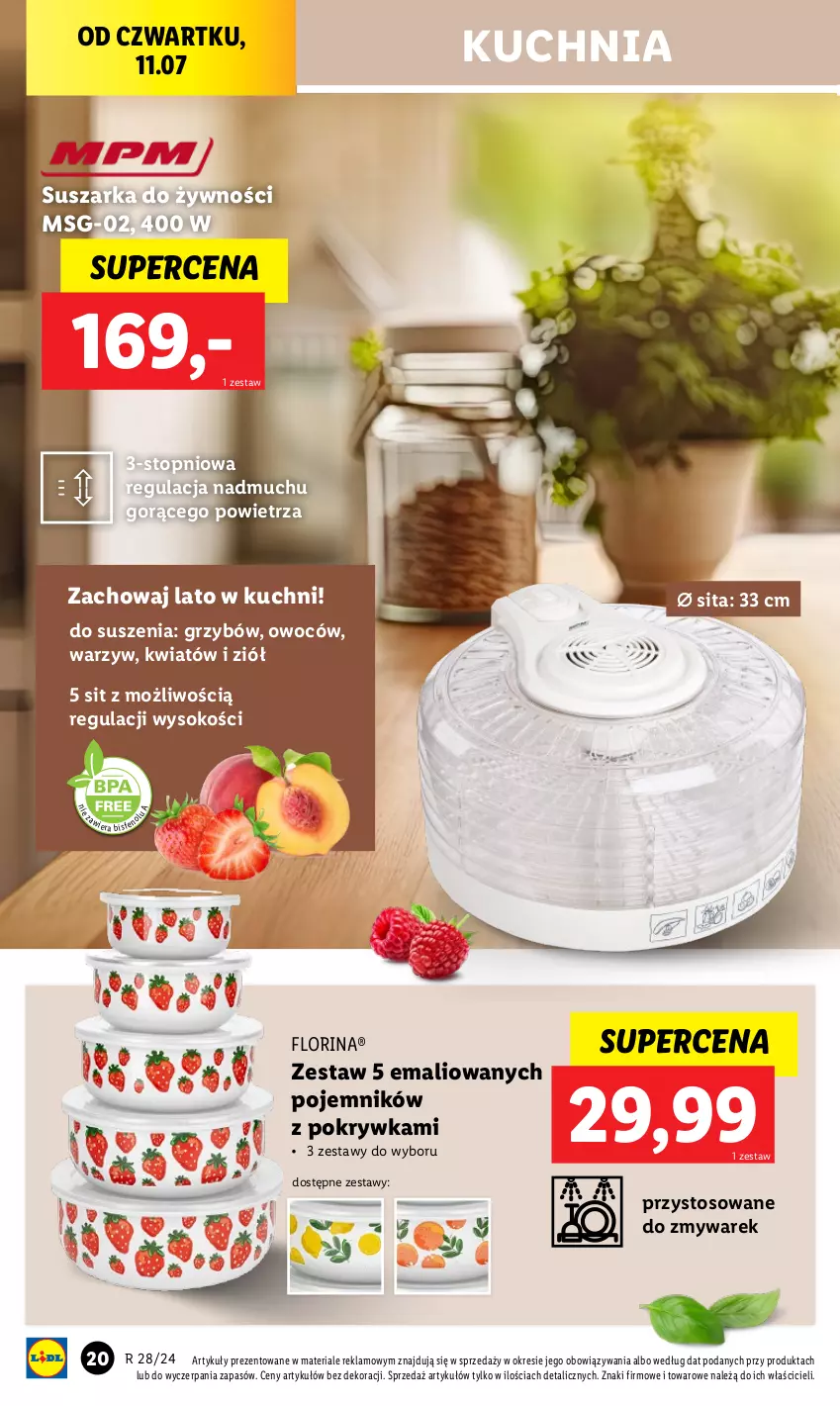 Gazetka promocyjna Lidl - GAZETKA - ważna 08.07 do 13.07.2024 - strona 22 - produkty: Kuchnia, Pojemnik, Sok, Suszarka, Top