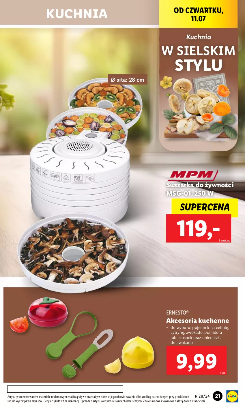 Gazetka promocyjna Lidl - GAZETKA - ważna 08.07 do 13.07.2024 - strona 23 - produkty: Czosnek, Kuchnia, Obieraczka, Pojemnik, Suszarka