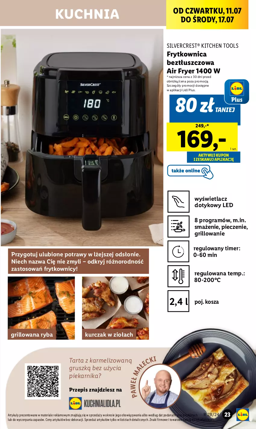 Gazetka promocyjna Lidl - GAZETKA - ważna 08.07 do 13.07.2024 - strona 25 - produkty: Gra, Grill, Kosz, Kuchnia, Kurczak, Piec, Piekarnik, Ryba, Silvercrest, Tarta