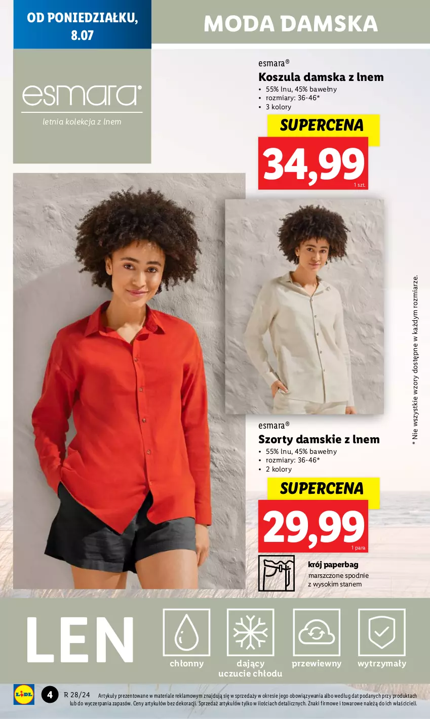 Gazetka promocyjna Lidl - GAZETKA - ważna 08.07 do 13.07.2024 - strona 6 - produkty: Kosz, Koszula, Mars, Moda, Sok, Spodnie, Szorty