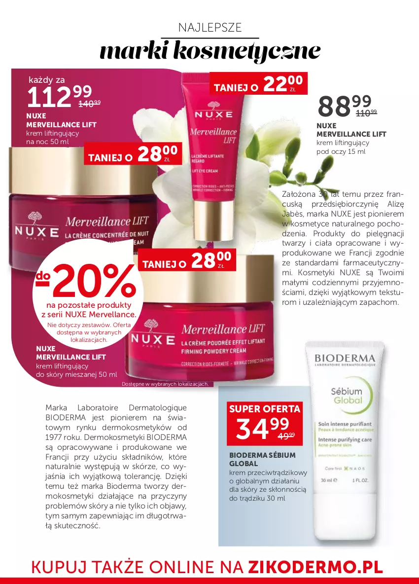 Gazetka promocyjna Ziko - Gazetka Ziko Dermo - ważna 25.08 do 06.09.2022 - strona 2 - produkty: Bioderma, Fa, Nuxe, Ser