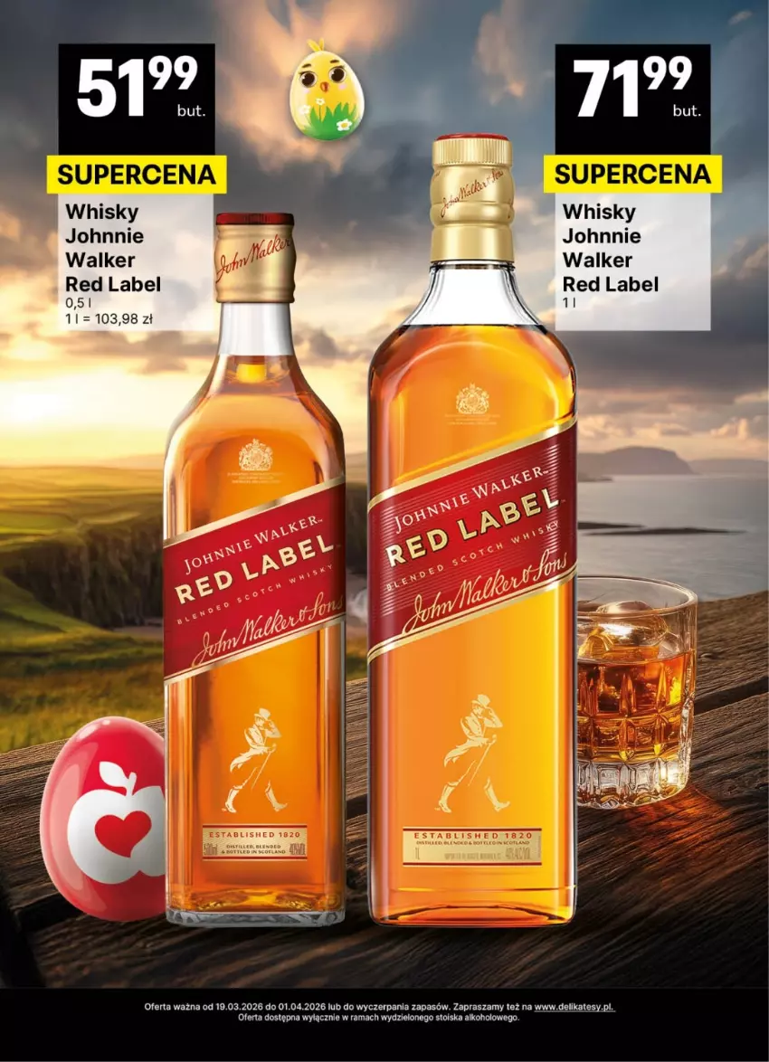 Gazetka promocyjna Delikatesy Centrum - Delibarek DC12-DC13 - ważna 19.03 do 01.04.2026 - strona 18 - produkty: Johnnie Walker, Rama, Whisky
