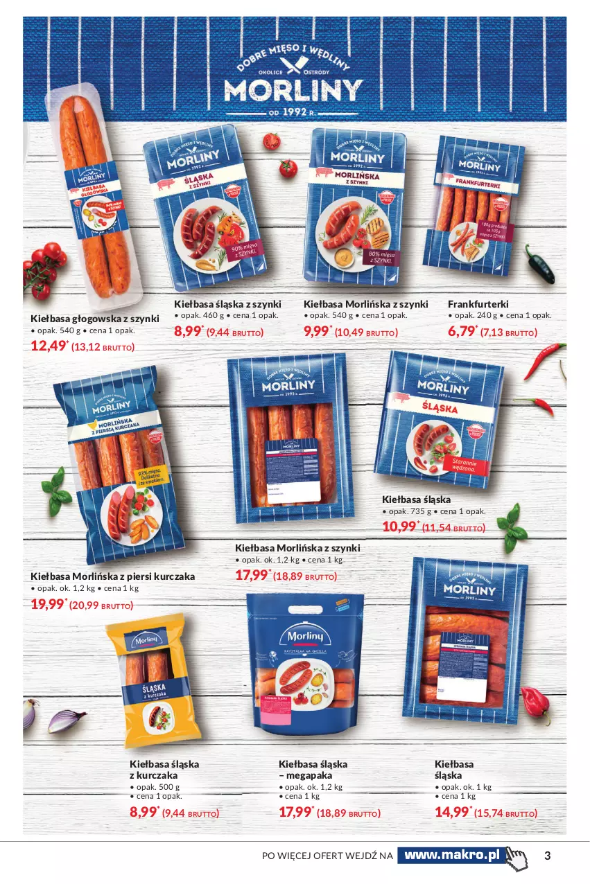 Gazetka promocyjna Makro - [Oferta specjalna] Sezon grillowy 2021 - ważna 19.04 do 03.05.2021 - strona 3 - produkty: Frankfurterki, Kiełbasa, Kiełbasa głogowska, Kiełbasa śląska, Kurczak