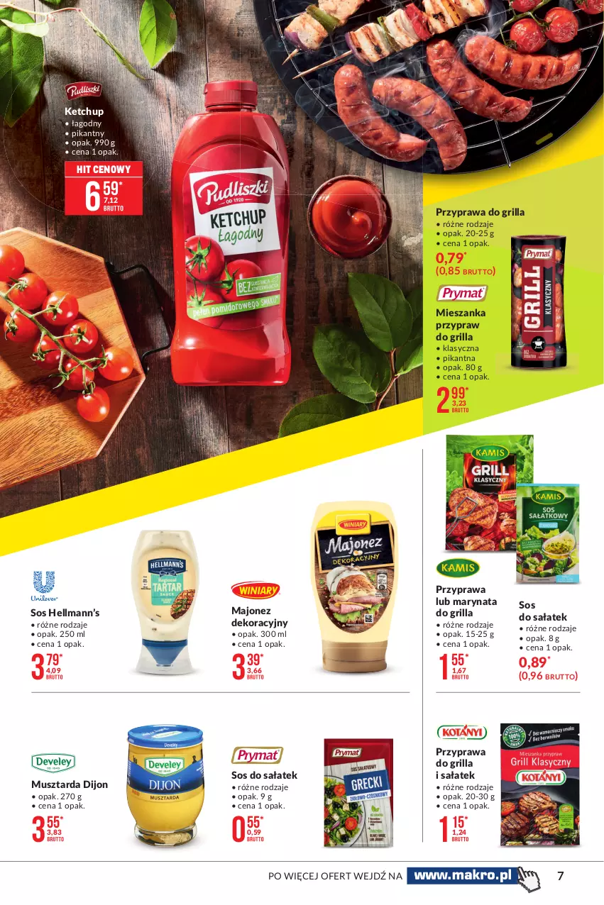 Gazetka promocyjna Makro - [Oferta specjalna] Sezon grillowy 2021 - ważna 19.04 do 03.05.2021 - strona 7 - produkty: Grill, Ketchup, Majonez, Mus, Musztarda, Sałat, Sos, Sos do sałatek