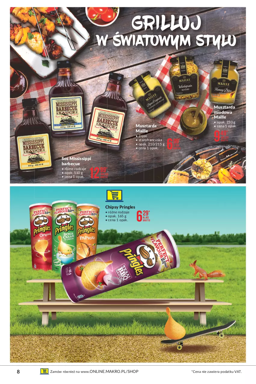 Gazetka promocyjna Makro - [Oferta specjalna] Sezon grillowy 2021 - ważna 19.04 do 03.05.2021 - strona 8 - produkty: Chipsy, Mus, Musztarda, Pringles, Sos