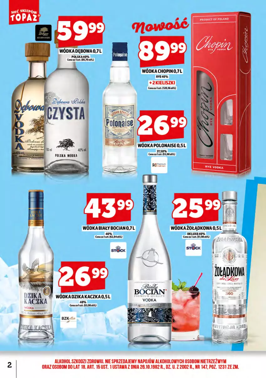 Gazetka promocyjna Topaz - Gazetka - ważna 01.02 do 28.02.2025 - strona 3 - produkty: Biały Bocian, Kaczka, Wódka