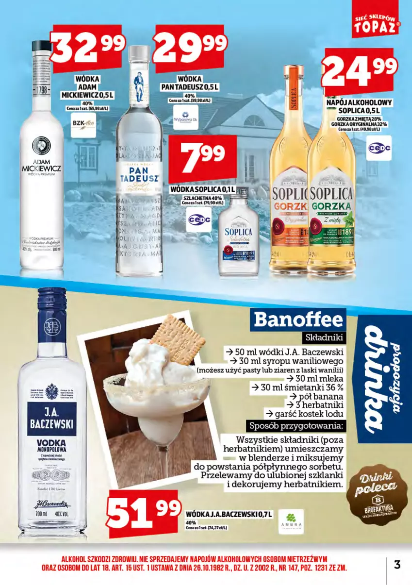 Gazetka promocyjna Topaz - Gazetka - ważna 01.02 do 28.02.2025 - strona 4 - produkty: Blender, Herbatniki, Lanki, Napój, Soplica, Stek, Syrop, Wódka