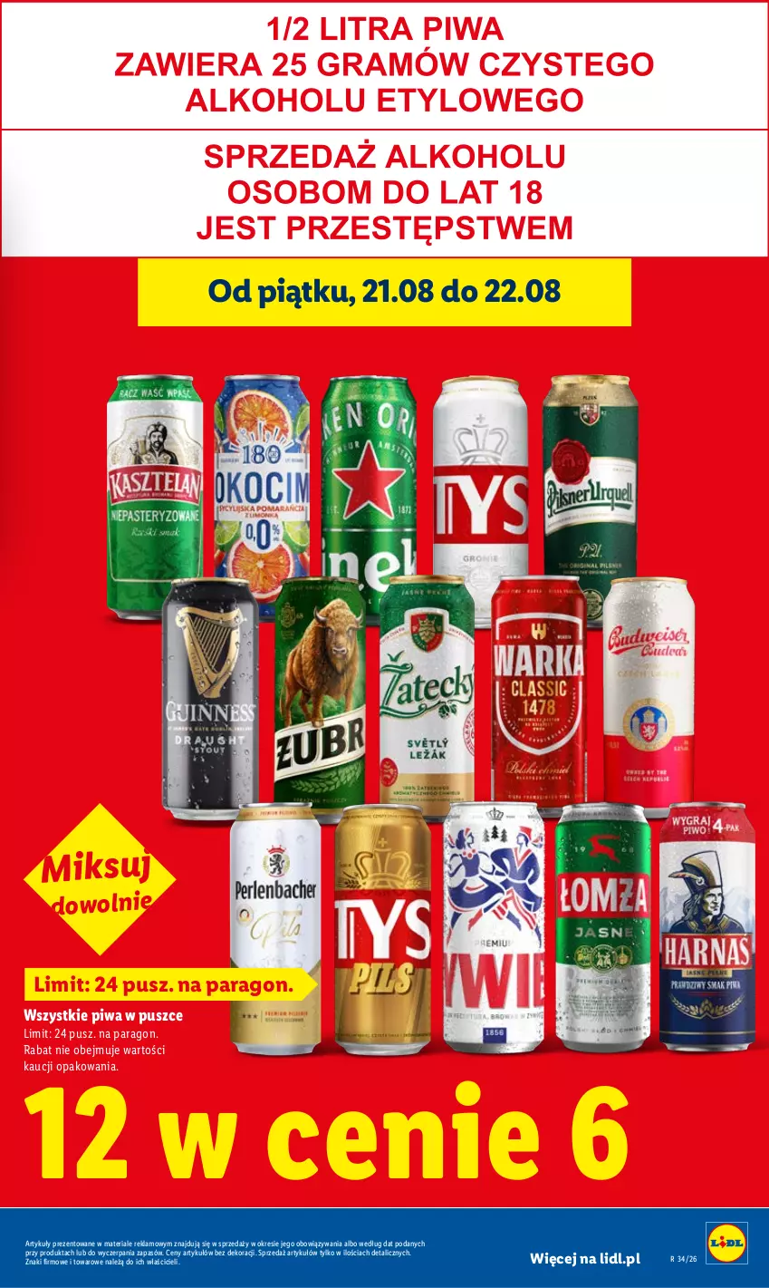 Gazetka promocyjna Lidl - Gazetka ważna od 20.08 do 22.08 - ważna 20.08 do 22.08.2026 - strona 11 - produkty: Piwa