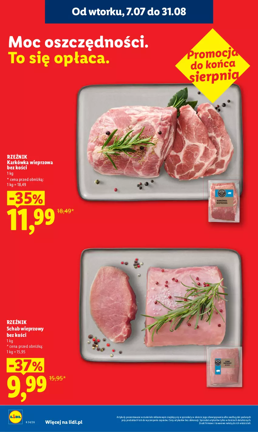 Gazetka promocyjna Lidl - Gazetka ważna od 20.08 do 22.08 - ważna 20.08 do 22.08.2026 - strona 14 - produkty: Karkówka wieprzowa, Schab wieprzowy