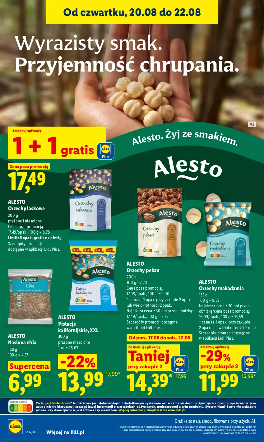 Gazetka promocyjna Lidl - Gazetka ważna od 20.08 do 22.08 - ważna 20.08 do 22.08.2026 - strona 86 - produkty: Chia, Gra, Grafika, O nas, Pistacje