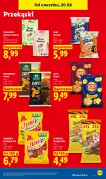 Gazetka promocyjna Lidl - Gazetka ważna od 20.08 do 22.08 - Gazetka - ważna od 22.08 do 22.08.2026 - strona 79 - produkty: Lajkonik, Gry, Chipsy, Daktyle, Chrupki, Przysnacki, Lay’s, Melon
