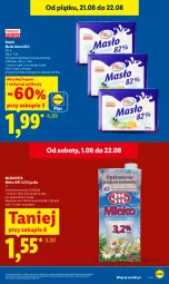 Gazetka promocyjna Lidl - Gazetka ważna od 20.08 do 22.08 - Gazetka - ważna od 22.08 do 22.08.2026 - strona 9 - produkty: Mlekovita, Pilos, Masło, Mleko