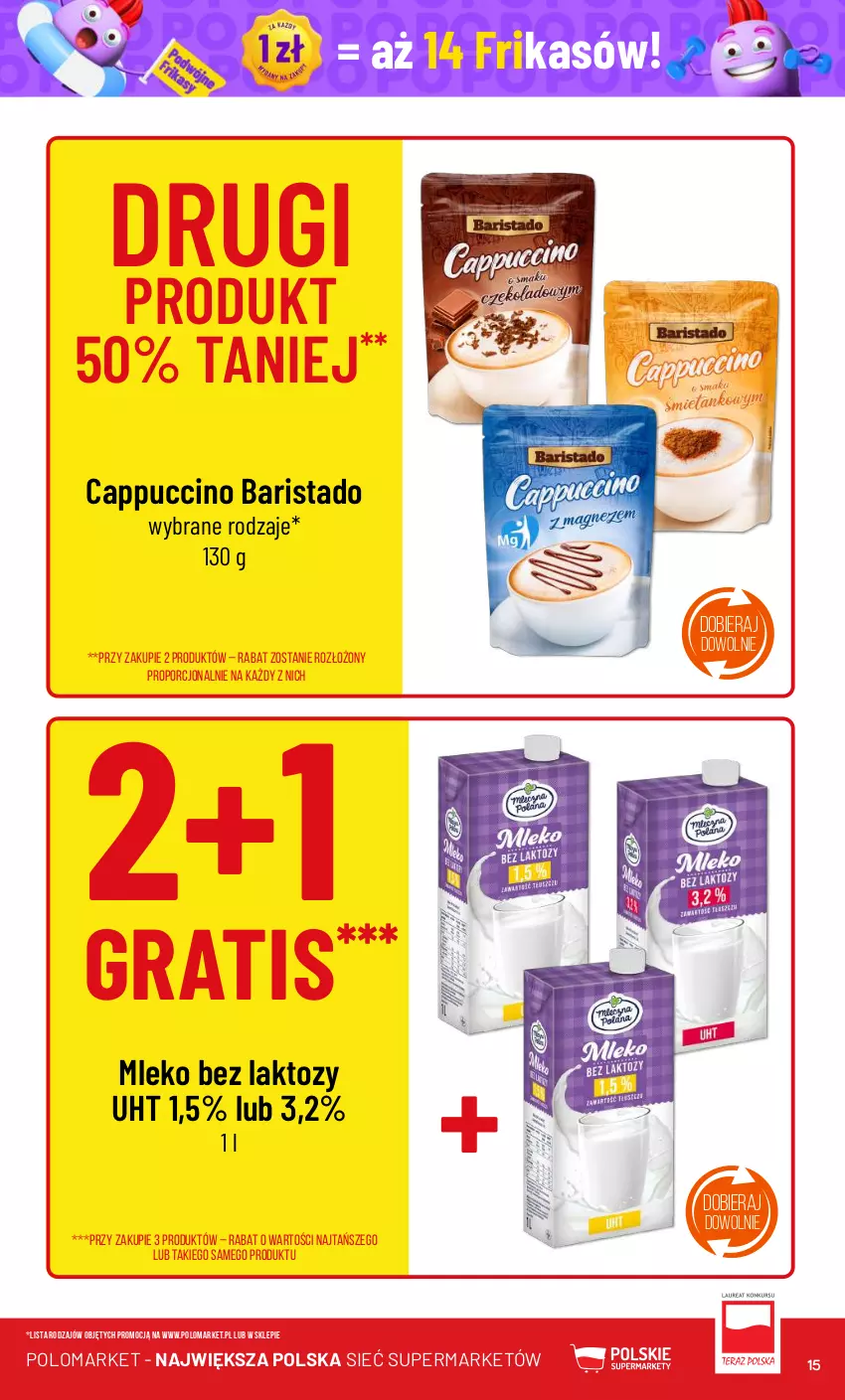 Gazetka promocyjna PoloMarket - Gazetka pomocyjna - ważna 26.06 do 02.07.2024 - strona 15 - produkty: Cappuccino, Gra, Mleko, Mleko bez laktozy, Por, Sport