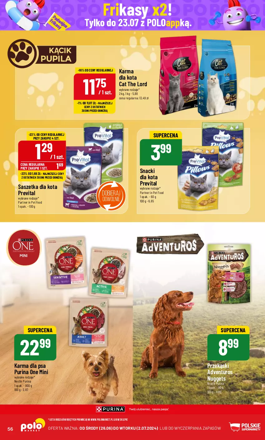 Gazetka promocyjna PoloMarket - Gazetka pomocyjna - ważna 26.06 do 02.07.2024 - strona 56 - produkty: Adventuros, Nestlé, Pur, Purina