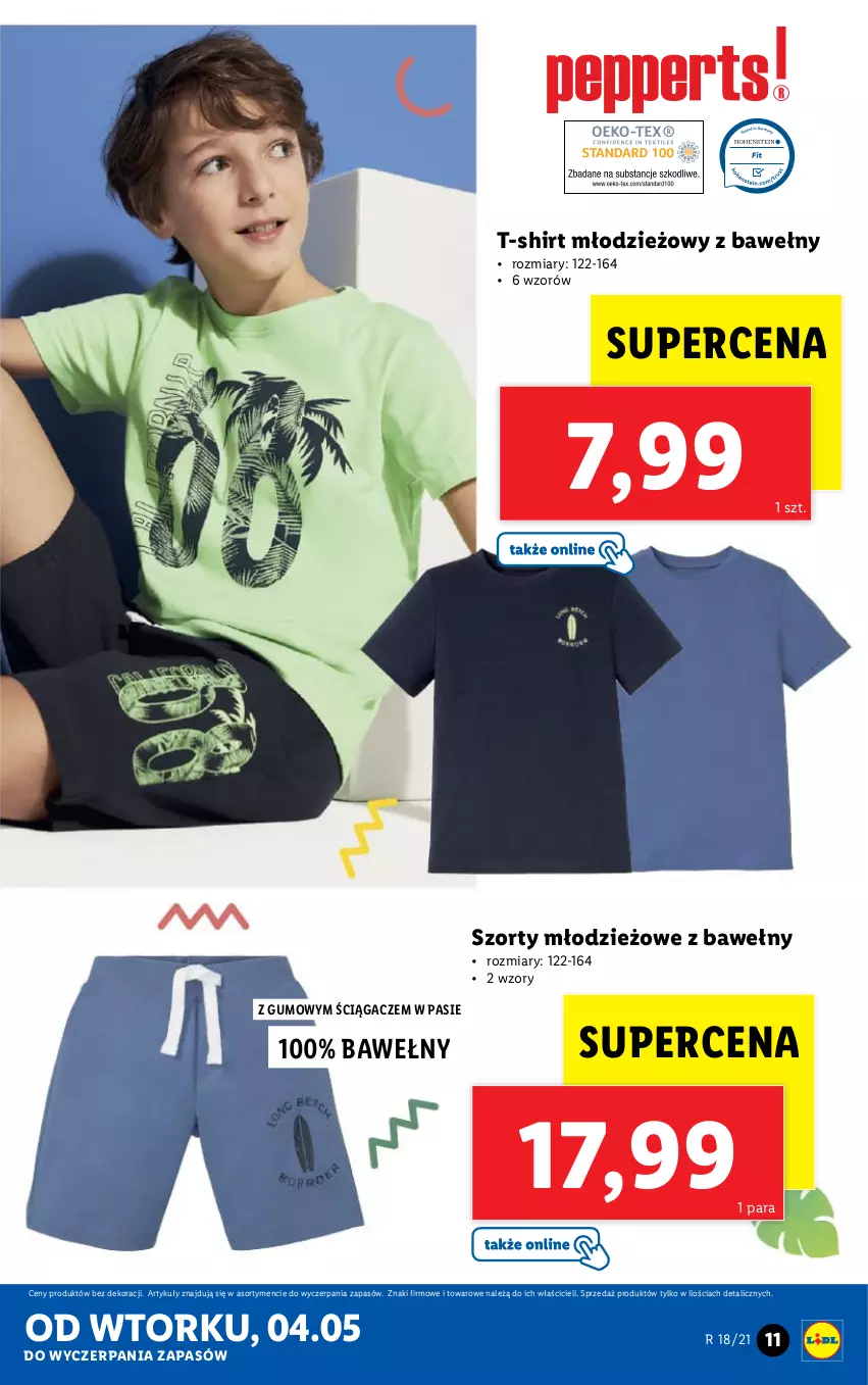 Gazetka promocyjna Lidl - GAZETKA - ważna 04.05 do 08.05.2021 - strona 11 - produkty: Szorty, T-shirt