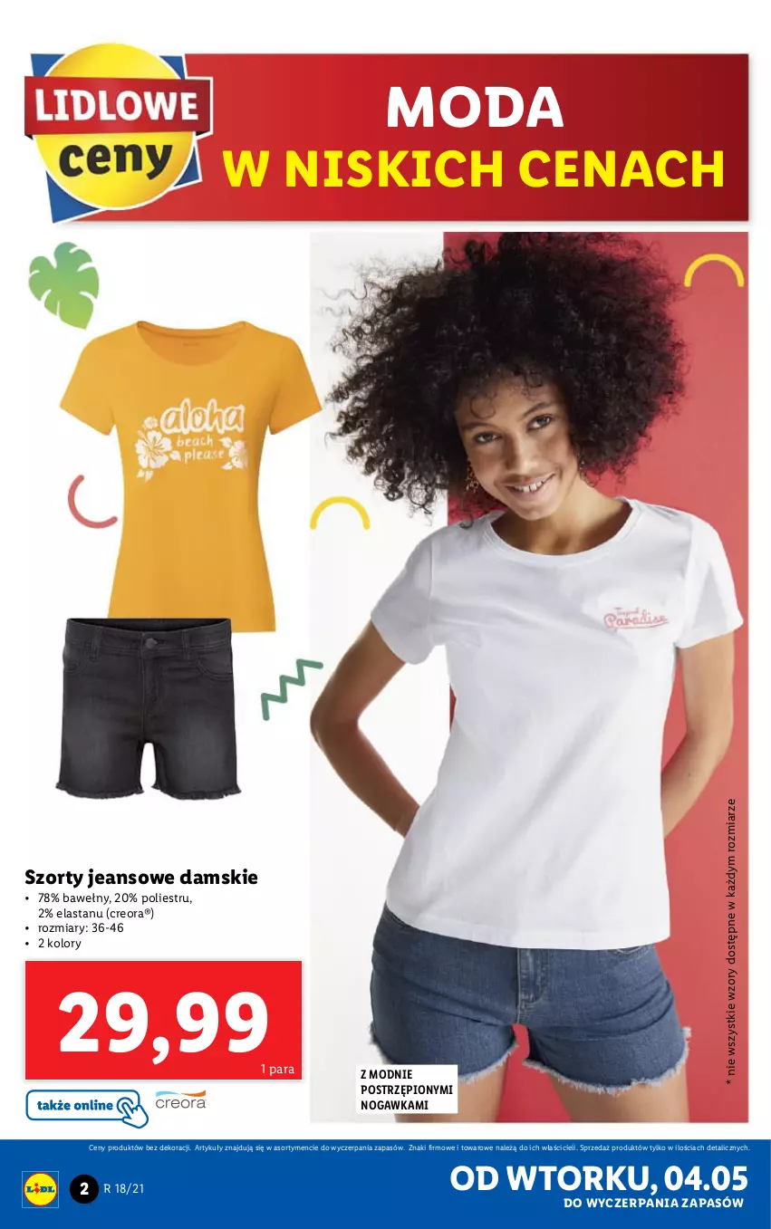 Gazetka promocyjna Lidl - GAZETKA - ważna 04.05 do 08.05.2021 - strona 2 - produkty: Moda, Szorty